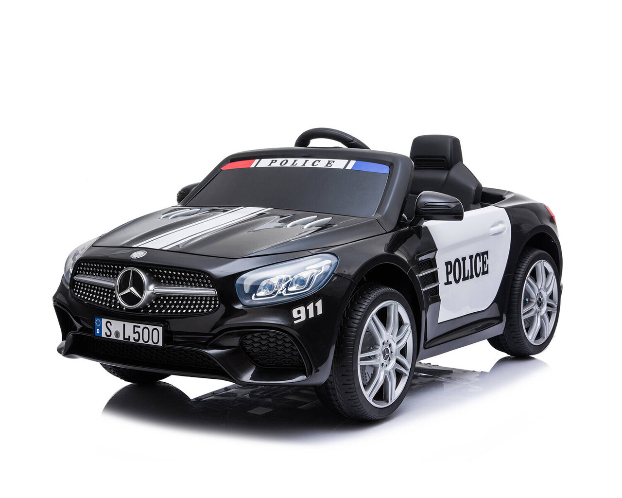 Lasten sähköauto Mercedes Benz SL500 Police, musta hinta ja tiedot | Lasten sähköautot | hobbyhall.fi