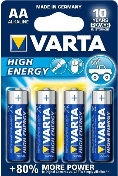 Varta High Energy AA / R6 4 kpl. hinta ja tiedot | Paristot | hobbyhall.fi