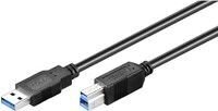 MicroConnect USB-A - USB-B 5 metriä (USB3.0AB5B) hinta ja tiedot | Puhelinkaapelit | hobbyhall.fi