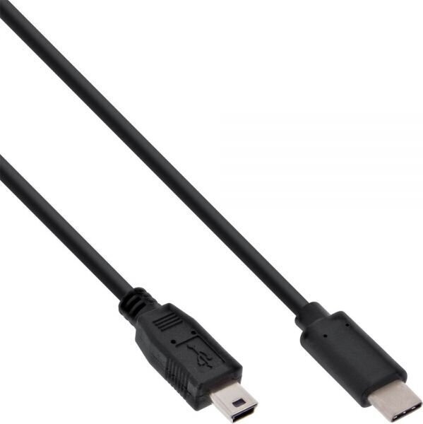 InLine USB-C – miniUSB 1 metriä (35751) hinta ja tiedot | Puhelinkaapelit | hobbyhall.fi