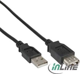 InLine USB-A - USB-A 1 metriä (34610B) hinta ja tiedot | Puhelinkaapelit | hobbyhall.fi
