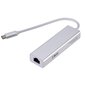 Roger AD15642 USB-C-keskitin – Jakaja 3 x USB 3.0 / RJ45, hopea hinta ja tiedot | Adapterit | hobbyhall.fi