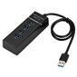 Roger AD15651 USB 3.0 keskitin 4 x USB 3.0 / 5 Gbps, musta hinta ja tiedot | Adapterit | hobbyhall.fi