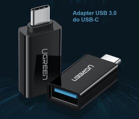 Ugreen US173 USB-A 3.0 - USB-C 3.1 sovitin, valkoinen hinta ja tiedot | Adapterit | hobbyhall.fi