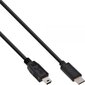 InLine USB-C - miniUSB 0,5 metriä (35756) hinta ja tiedot | Puhelinkaapelit | hobbyhall.fi