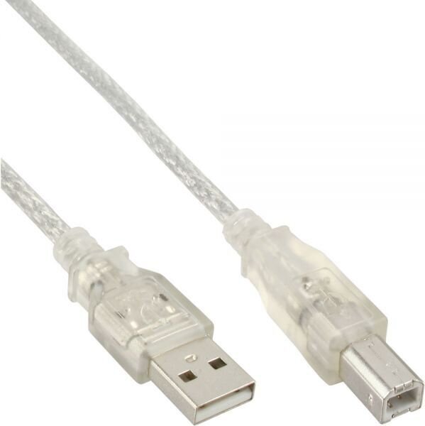 InLine USB-A – USB-B 0,5 metriä (34505T) hinta ja tiedot | Puhelinkaapelit | hobbyhall.fi