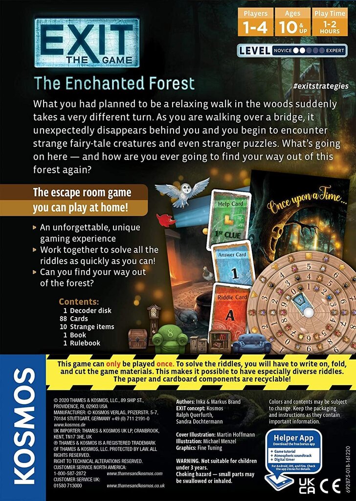 Lautapeli Exit: The Game – The Enchanted Forest, EN hinta ja tiedot | Lautapelit ja älypelit | hobbyhall.fi