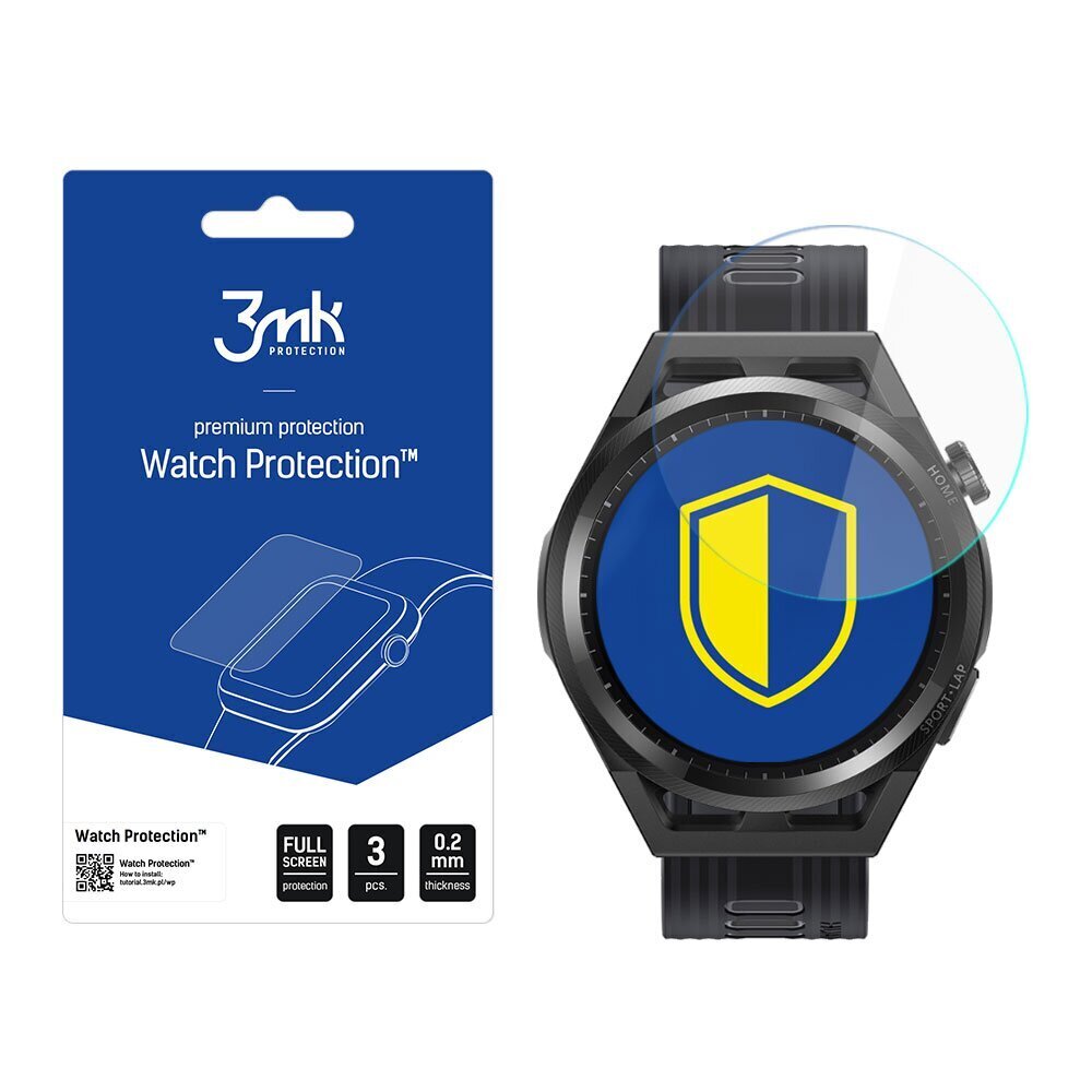 Kaitseklaas Huawei Watch GT Runner - 3mk Watch Protection™ v. FlexibleGlass Lite näytönsuoja hinta ja tiedot | Älykellojen ja aktiivisuusrannekkeiden lisätarvikkeet | hobbyhall.fi