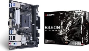 Biostar B450NH (Ver. 6.0), Mini ITX, AM4, DDR4 hinta ja tiedot | Biostar Tietokoneet ja pelaaminen | hobbyhall.fi
