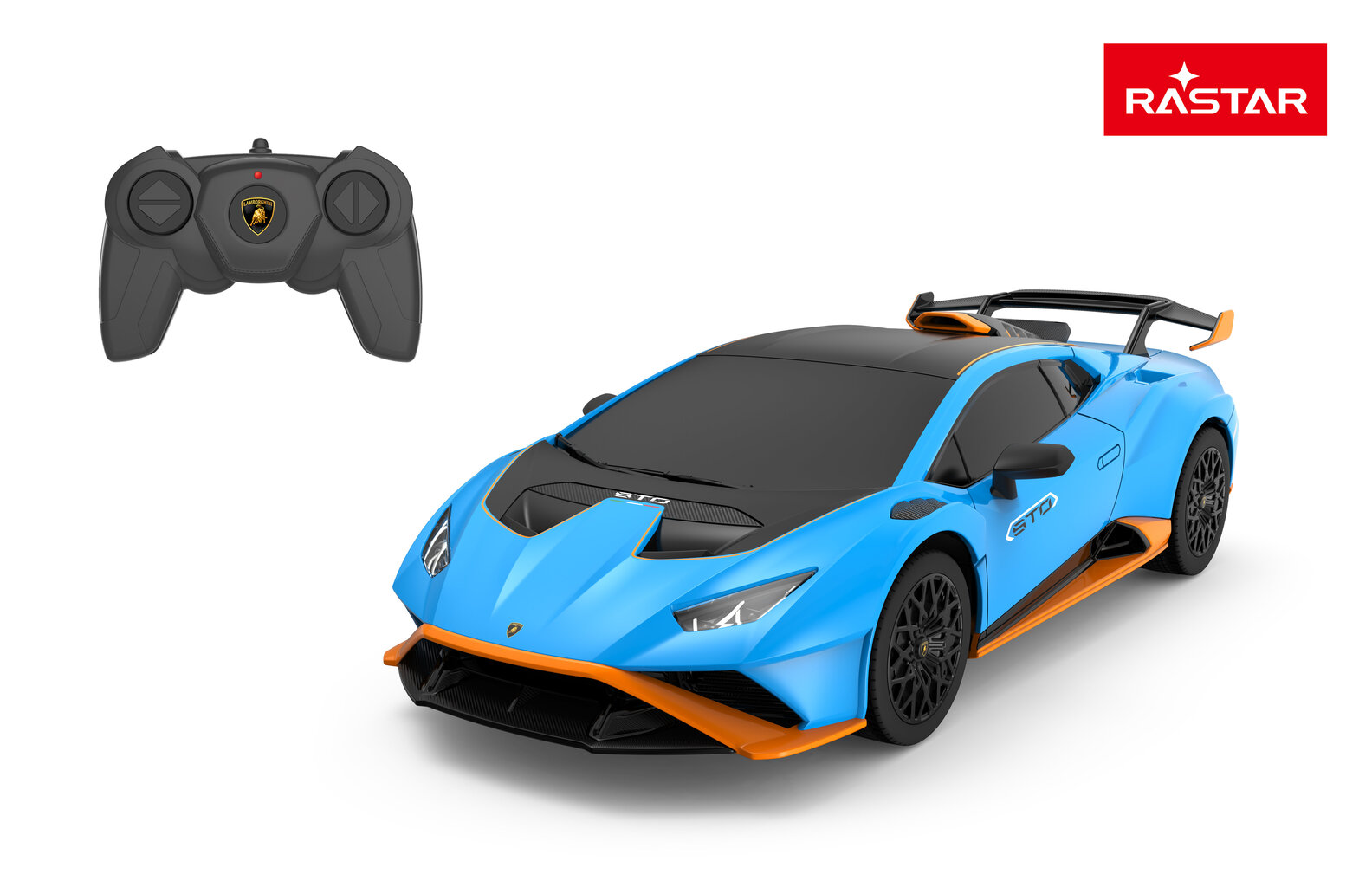 Kauko-ohjattava auto Lamborghini Huracan STO Rastar 1:24 hinta ja tiedot | Poikien lelut | hobbyhall.fi