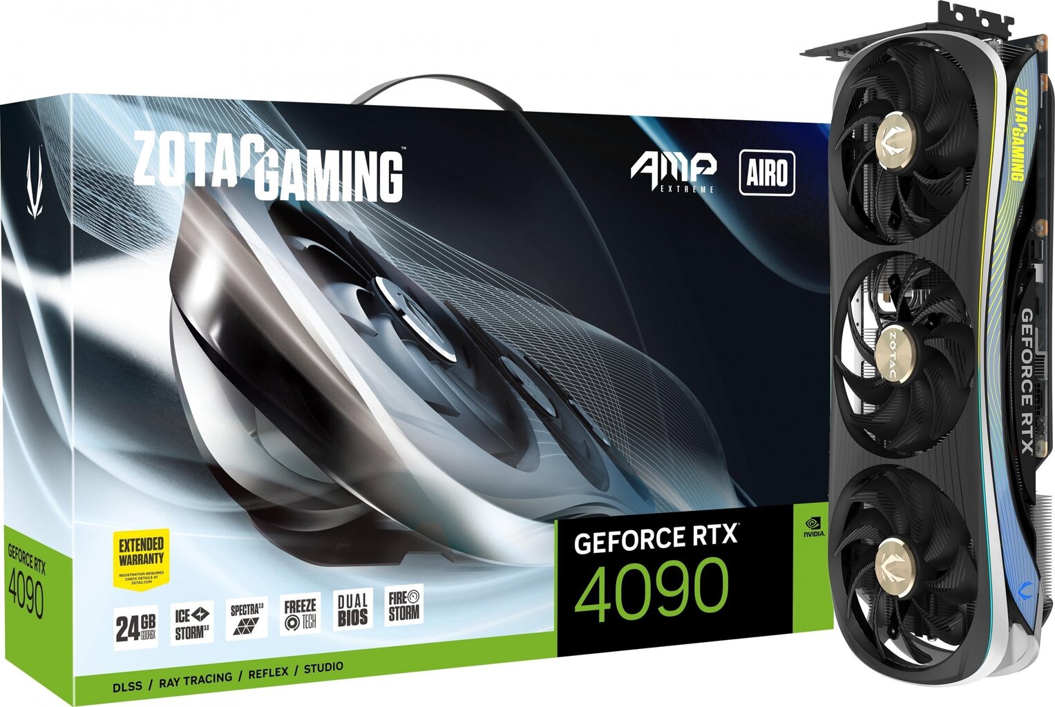 Zotac GAMING GeForce RTX 4090 AMP Extreme AIRO (ZT-D40900B-10P) hinta ja tiedot | Näytönohjaimet | hobbyhall.fi