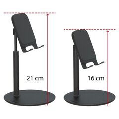 Telescopic Desktop Bracket -puhelimen/tabletin pidike, musta (K3S) hinta ja tiedot | Puhelintelineet | hobbyhall.fi