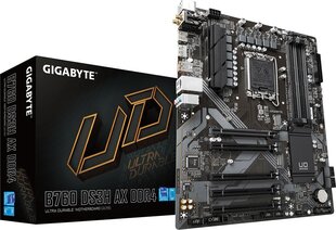 Gigabyte B760 DS3H AX, ATX, DDR4, LGA1700, WiFi hinta ja tiedot | Gigabyte Tietokoneet ja pelaaminen | hobbyhall.fi