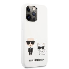 Karl Lagerfeld and Choupette Case iPhone 13 Pro:lle, valkoinen hinta ja tiedot | Puhelimen kuoret ja kotelot | hobbyhall.fi