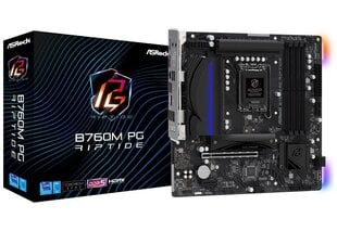 ASRock B760M PG Riptide, mikro ATX, LGA1700, DDR5 hinta ja tiedot | Emolevyt | hobbyhall.fi