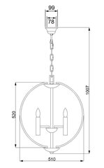 Riippuvalaisin Elstead Lighting Euclid HK-EUCLID-3P hinta ja tiedot | Riippuvalaisimet | hobbyhall.fi