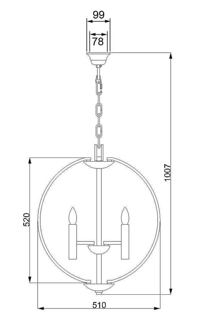 Riippuvalaisin Elstead Lighting Euclid HK-EUCLID-3P hinta ja tiedot | Riippuvalaisimet | hobbyhall.fi