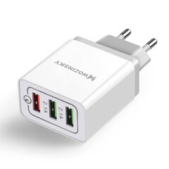 Wozinsky Quick Charge QC 3.0 3x USB 30W, valkoinen (WWC-01) hinta ja tiedot | Wozinsky Puhelimet, älylaitteet ja kamerat | hobbyhall.fi