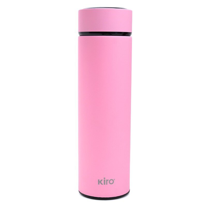 Tyhjiöeristetty termopullo KIRO KI106PN, vaaleanpunainen, 500 ml hinta ja tiedot | Termoskannut ja termosmukit | hobbyhall.fi