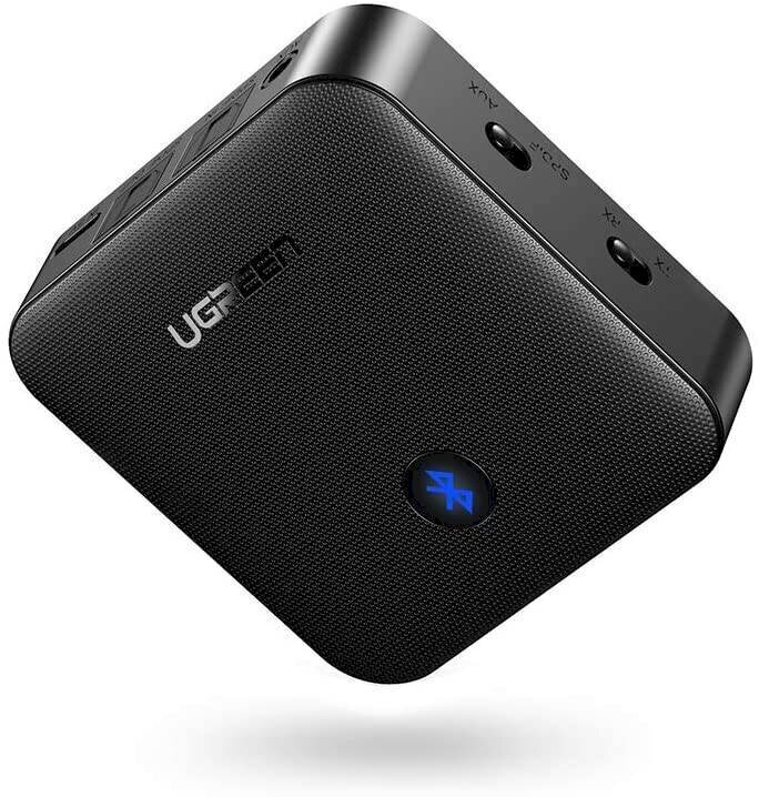 Ugreen CM144 -sovitin Bluetooth 5.0, 3,5 mm AUX, aptX, musta hinta ja tiedot | Adapterit | hobbyhall.fi