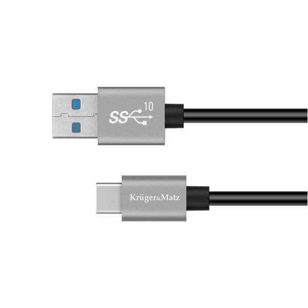 USB-kaapeli - USB-tyyppi C 10 Gbps 0,5 m Kruger & Matz Basic hinta ja tiedot | Kaapelit ja adapterit | hobbyhall.fi