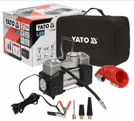 YATO autokompressori LEDillä 12V 250 W, YT-73462 hinta ja tiedot | Kompressorit | hobbyhall.fi