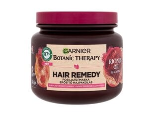 Hiusnaamio heikoille hiuksille Garnier Botanic Therapy Ricinus Oil & Almond, 340 ml hinta ja tiedot | Naamiot, öljyt ja seerumit | hobbyhall.fi