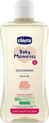 Chicco Baby Moments Bath Oil kylpyöljy herkälle iholle, 200 ml hinta ja tiedot | Lasten ja äitiysajan kosmetiikka | hobbyhall.fi