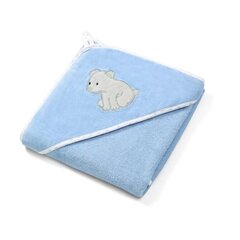 Velourpyyhe hupulla BabyOno Blue Bear, 85x85 cm hinta ja tiedot | Kylpyvälineet | hobbyhall.fi