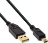 InLine USB-A - miniUSB 0.3 m (31803P) hinta ja tiedot | Puhelinkaapelit | hobbyhall.fi