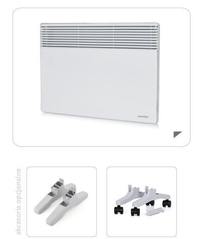 Konvektorilämmitin 49x45x8 cm WARMTEC EWX-1000, termostaatti 1000W, valkoinen hinta ja tiedot | Lämmittimet | hobbyhall.fi