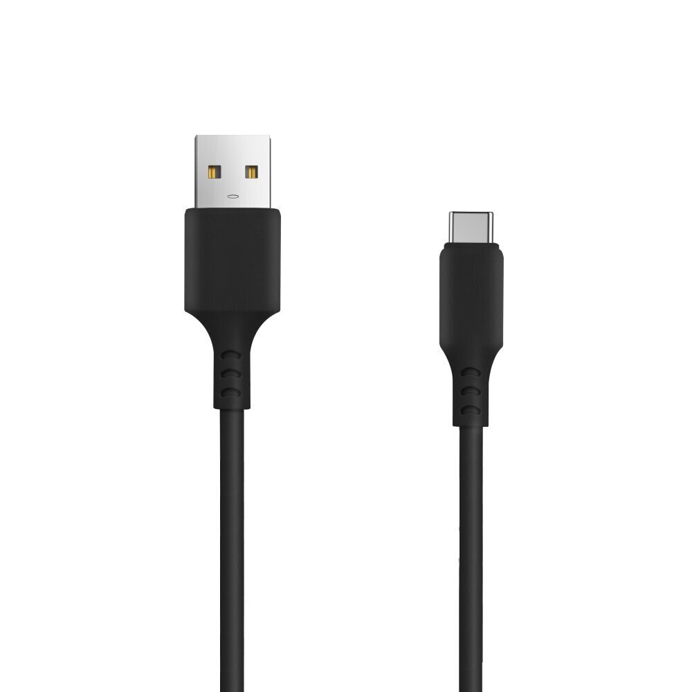 Setty laturi 1x USB 3A musta + USB-C kaapeli 1,0 m hinta ja tiedot | Puhelimen laturit | hobbyhall.fi