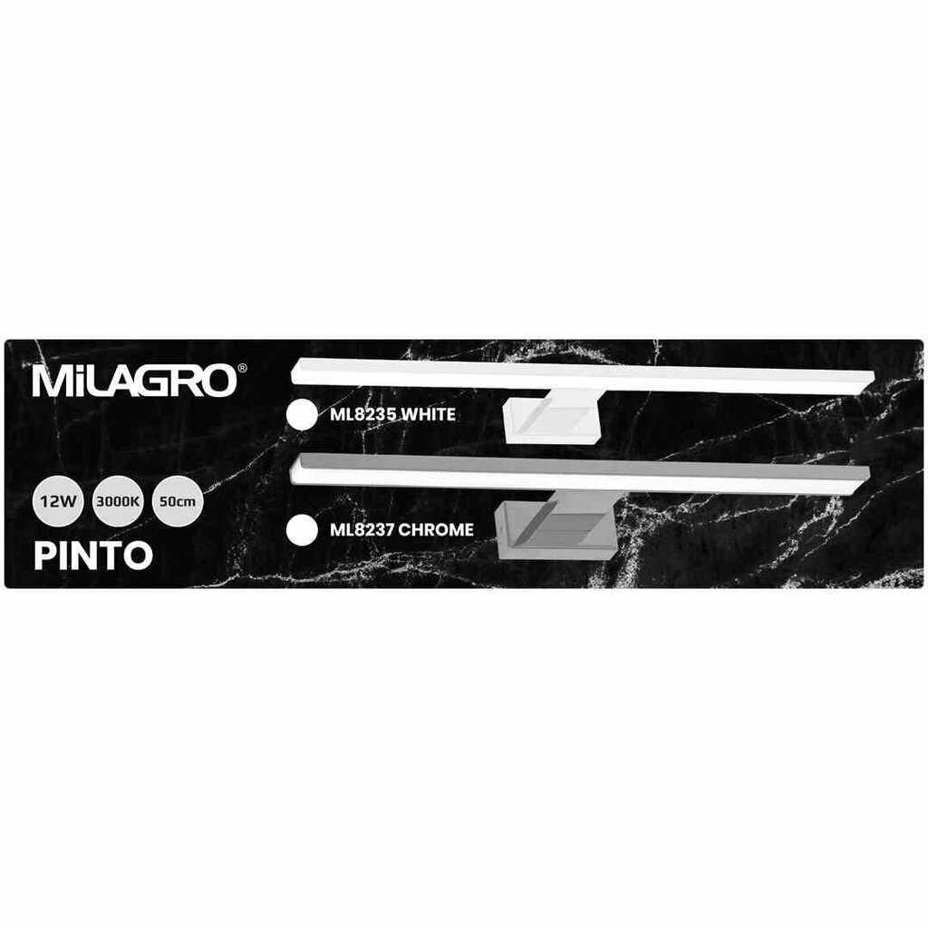 Seinävalaisin PINTO CHROME 12W LED 50cm hinta ja tiedot | Seinävalaisimet | hobbyhall.fi