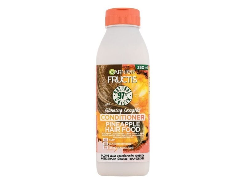 Ravitseva hoitoaine pitkille ja himmeille hiuksille, Garnier Fructis Hair Food Pineapple, 350 ml