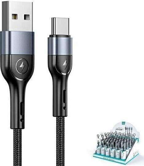 Usams USB-A - USB-C 1 m (SJ449ZJ01) hinta ja tiedot | Puhelinkaapelit | hobbyhall.fi