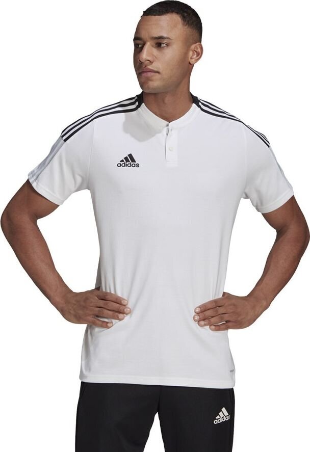 T-paita Adidas Tiro 21 Polo M GM7363, valkoinen hinta ja tiedot | Miesten T-paidat | hobbyhall.fi