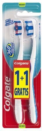 Keskikova hammasharja Colgate 360, 2 kpl hinta ja tiedot | Suuhygienia | hobbyhall.fi