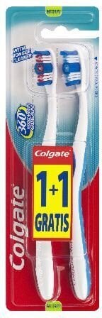 Keskikova hammasharja Colgate 360, 2 kpl hinta ja tiedot | Suuhygienia | hobbyhall.fi