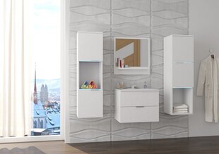 Kylpyhuonekalusteet ADRK Furniture Lauro, 4-osainen, pesuallas ja valaistus, valkoinen hinta ja tiedot | Kylpyhuonekalusteet | hobbyhall.fi