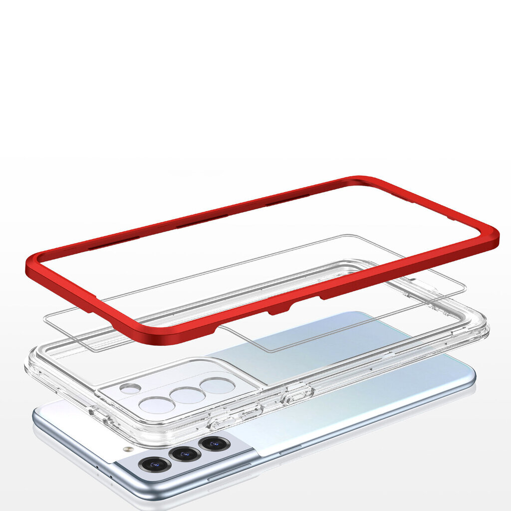 Clear 3in1, Samsung Galaxy S23, punainen hinta ja tiedot | Puhelimen kuoret ja kotelot | hobbyhall.fi