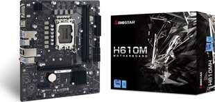 Biostar H610MH, ATX, LGA1700, DDR4 hinta ja tiedot | Biostar Tietokoneet ja pelaaminen | hobbyhall.fi