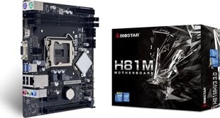 Biostar H81MHV3 2.0, mikro ATX, LGA1151, DDR3 hinta ja tiedot | Emolevyt | hobbyhall.fi