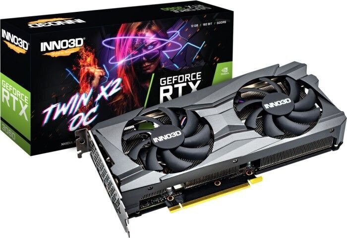 Inno3D GeForce RTX 3060 Twin X2 OC (N30602-12D6X-11902120H) hinta ja tiedot | Näytönohjaimet | hobbyhall.fi