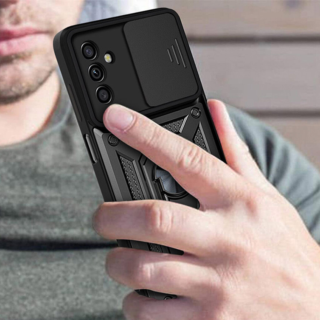 Hybrid Armor Camshield, Samsung Galaxy A13 5G, sininen hinta ja tiedot | Puhelimen kuoret ja kotelot | hobbyhall.fi