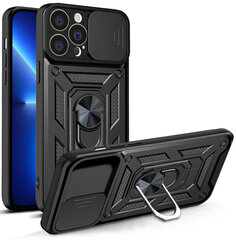 Hybrid Armor Camshield, iPhone 13 Pro Max, musta hinta ja tiedot | Puhelimen kuoret ja kotelot | hobbyhall.fi