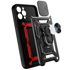 Hybrid Armor Camshield, iPhone 14 Pro, musta hinta ja tiedot | Puhelimen kuoret ja kotelot | hobbyhall.fi