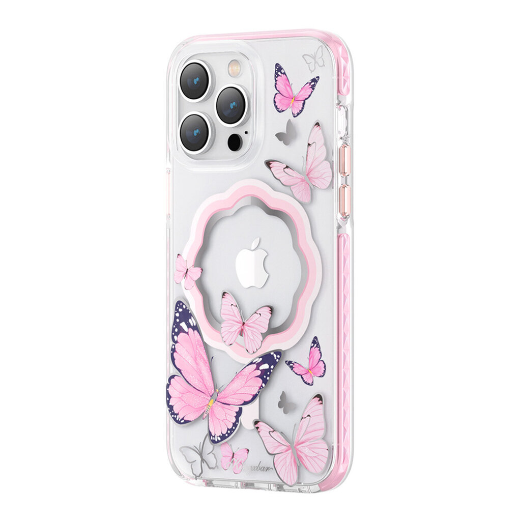 Kingxbar Butterfly Series iPhone 14 Plus MagSafe, vaaleanpunainen hinta ja tiedot | Puhelimen kuoret ja kotelot | hobbyhall.fi