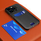 Leather Stand iPhone 14 Pro, musta hinta ja tiedot | Puhelimen kuoret ja kotelot | hobbyhall.fi