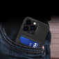 Leather Stand iPhone 14 Pro, musta hinta ja tiedot | Puhelimen kuoret ja kotelot | hobbyhall.fi