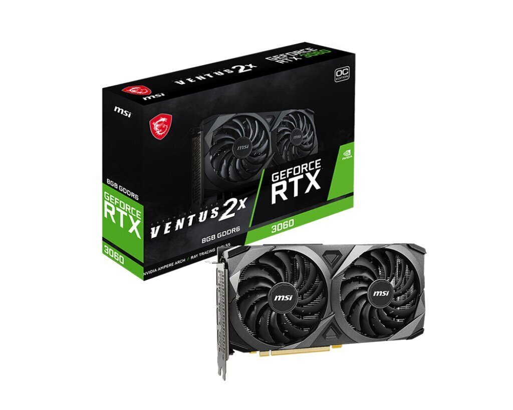 MSI GeForce RTX 3060 VENTUS 2X 8G OC (V397-644R) hinta ja tiedot | Näytönohjaimet | hobbyhall.fi